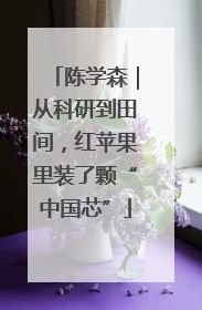 陈学森｜从科研到田间，红苹果里装了颗“中国芯”