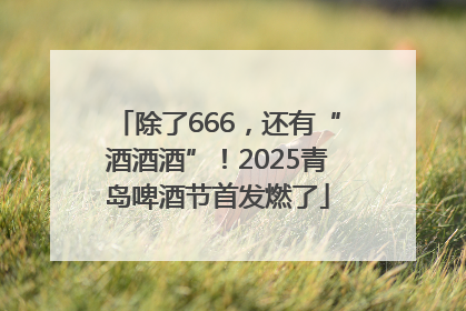 除了666，还有“酒酒酒”！2025青岛啤酒节首发燃了