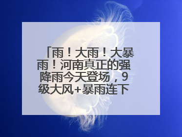 雨！大雨！大暴雨！河南真正的强降雨今天登场，9级大风+暴雨连下3天！