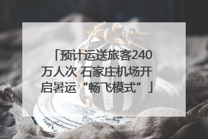 预计运送旅客240万人次 石家庄机场开启暑运“畅飞模式”