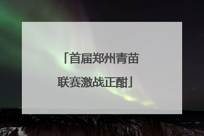 首届郑州青苗联赛激战正酣