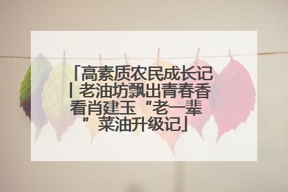 高素质农民成长记丨老油坊飘出青春香 看肖建玉“老一辈”菜油升级记