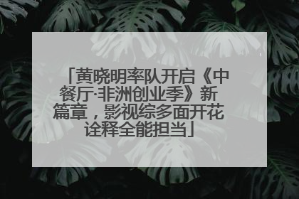 黄晓明率队开启《中餐厅·非洲创业季》新篇章，影视综多面开花诠释全能担当