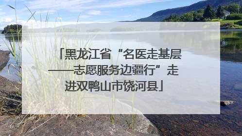 黑龙江省“名医走基层——志愿服务边疆行”走进双鸭山市饶河县