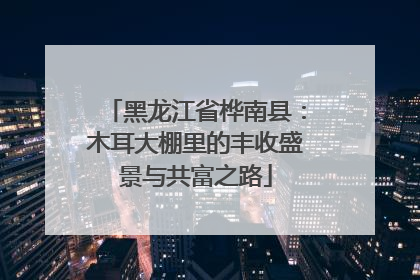 黑龙江省桦南县：木耳大棚里的丰收盛景与共富之路