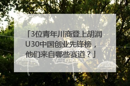 3位青年川商登上胡润U30中国创业先锋榜，他们来自哪些赛道？