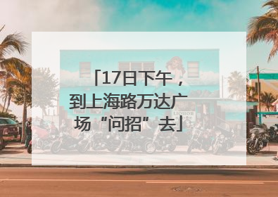 17日下午，到上海路万达广场“问招”去