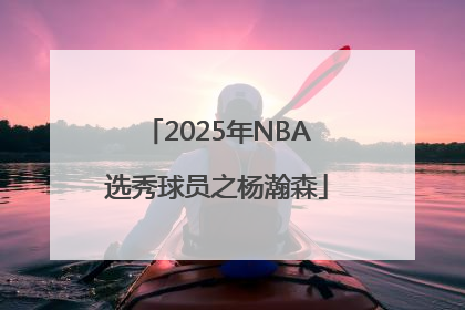 2025年NBA选秀球员之杨瀚森