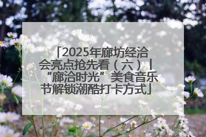 2025年廊坊经洽会亮点抢先看（六）丨“廊洽时光”美食音乐节解锁潮酷打卡方式