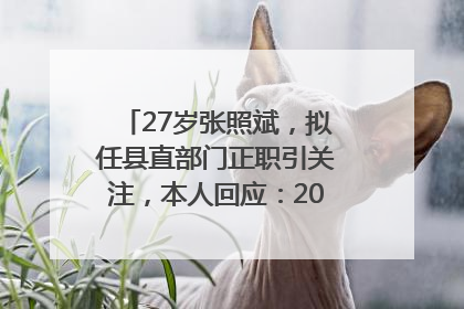 27岁张照斌，拟任县直部门正职引关注，本人回应：2019年选调生，此前负责公文相关工作