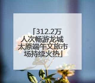 312.2万人次畅游龙城 太原端午文旅市场持续火热