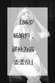 36岁杨旭恒，递补为省委委员