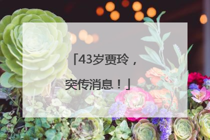 43岁贾玲，突传消息！