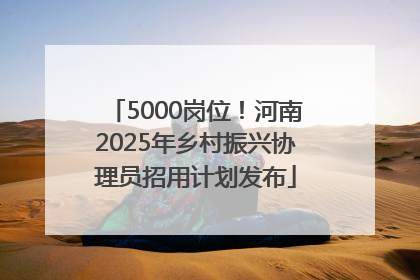 5000岗位！河南2025年乡村振兴协理员招用计划发布