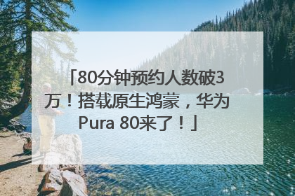 80分钟预约人数破3万！搭载原生鸿蒙，华为Pura 80来了！