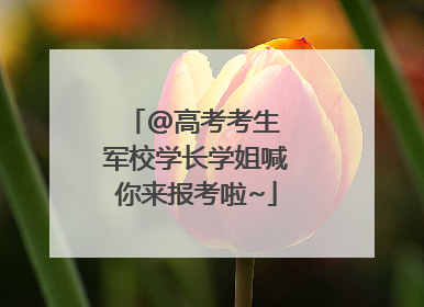 @高考考生 军校学长学姐喊你来报考啦~